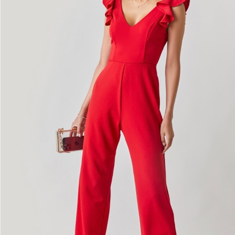 Flutter Sleeve Jumpsuit - Picture 4 of 4
